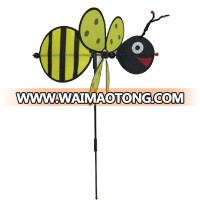 Big size Bee style plastic garden windmills garden decoration