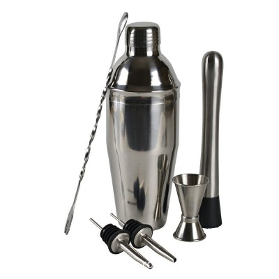 Professional Stainless Steel 750ml New Cocktail Mixer 6 Pcs Bartender Tools Wine Shaker Kit Boston Shaker For Bar Home